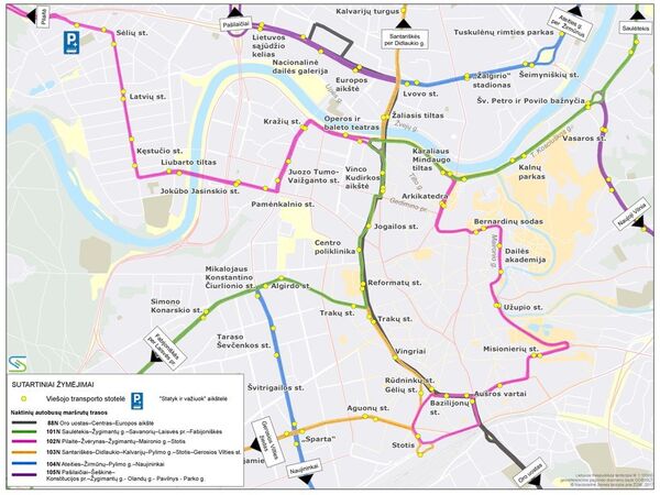 Naktinių autobusų maršrutai Kultūros nakties metu Naktinių autobusų maršrutai Kultūros nakties metu - Sputnik Lietuva