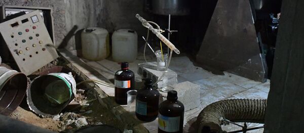 Химлаборатория боевиков в сирийском городе Дума, архивное фото - Sputnik Литва