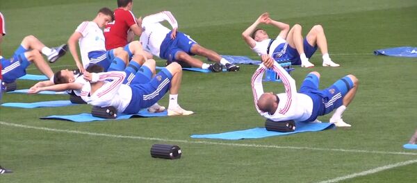 Тренировка сборной России перед матчем с Уругваем Тренировка сборной России перед матчем с Уругваем - Sputnik Lietuva