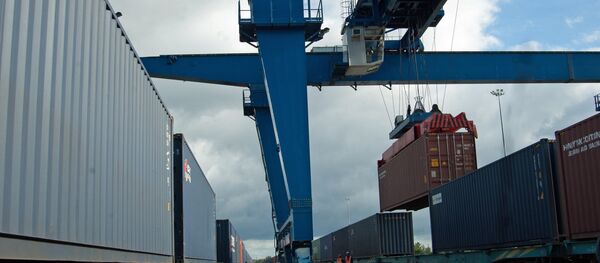 Krovinių pervežimas geležinkeliu Krovinių pervežimas geležinkeliu - Sputnik Lietuva