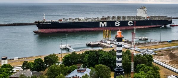 Контейнеровоз MSC Francesca в Клайпедском порту, архивное фото Контейнеровоз MSC Francesca в Клайпедском порту, архивное фото - Sputnik Литва