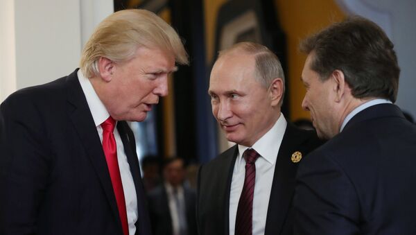 Vladimiras Putinas ir Donaldas Trampas - Sputnik Lietuva