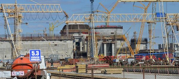 Строительство Белорусской АЭС, архивное фото Строительство Белорусской АЭС, архивное фото - Sputnik Lietuva