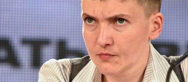 Пресс-конференция военнослужащей Надежды Савченко в Киеве Пресс-конференция военнослужащей Надежды Савченко в Киеве - Sputnik Литва