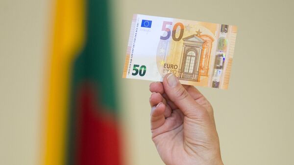 Новая банкнота в 50 евро, архивное фото - Sputnik Литва