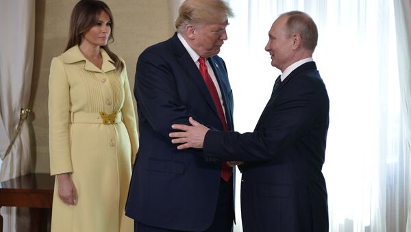 Встреча президента РФ Владимира Путина и президента США Дональда Трампа в Хельсинки - Sputnik Литва