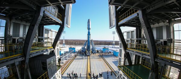 Сухой вывоз ракеты Союз-2.1а на космодроме Восточный Сухой вывоз ракеты Союз-2.1а на космодроме Восточный - Sputnik Lietuva