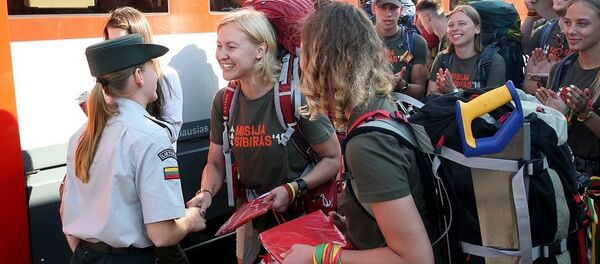 Lietuvos pasieniečiai išlydėjo Misija Sibiras dalyvius Lietuvos pasieniečiai išlydėjo Misija Sibiras dalyvius - Sputnik Lietuva