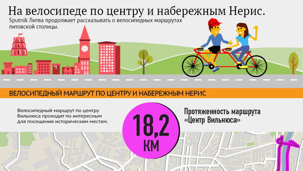На велосипеде по центру и набережным Нерис. - Sputnik Литва