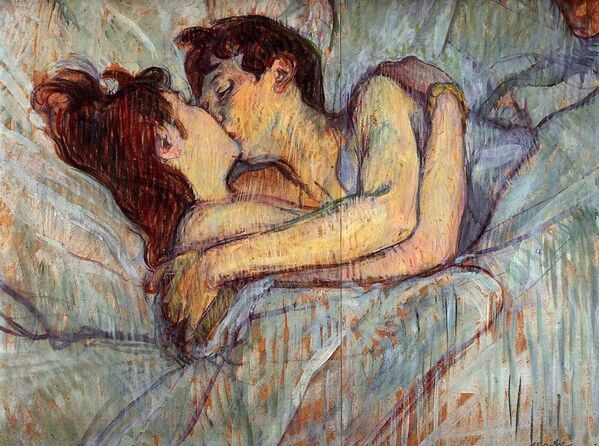 Анри Тулуз-Лотрек, Поцелуй в постели, 1892 год - Sputnik Lietuva