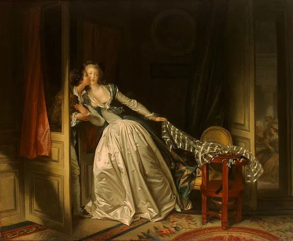 Жан Оноре Фрагонар, Поцелуй украдкой, 1788 год Жан Оноре Фрагонар, Поцелуй украдкой, 1788 год - Sputnik Lietuva