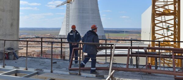 Строительство Белорусской АЭС, архивное фото - Sputnik Литва