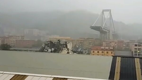 Обрушение моста в Генуе - Sputnik Lietuva