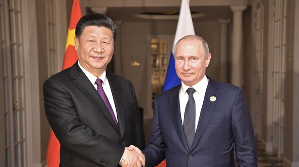 Президент РФ Владимир Путин и председатель КНР Си Цзиньпин - Sputnik Литва