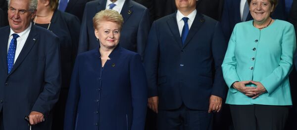 Президент Литвы Даля Грибаускайте на саммите НАТО в Варшаве, Польша - Sputnik Lietuva