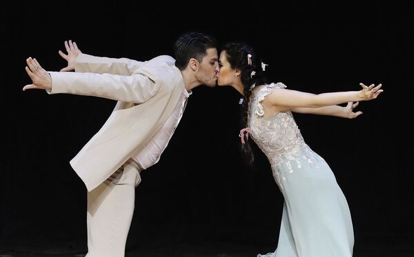Аргентинская пара Juan Bulich и Rocio Liendo во время выступления на чемпионате мира по танго в Аргентине - Sputnik Литва