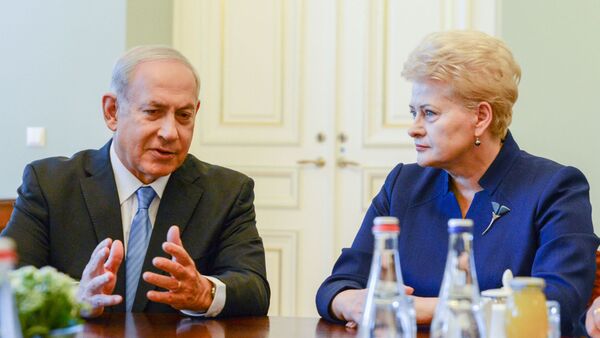 Даля Грибаускайте с премьер-министром Израиля Беньямином Нетаньяху - Sputnik Литва