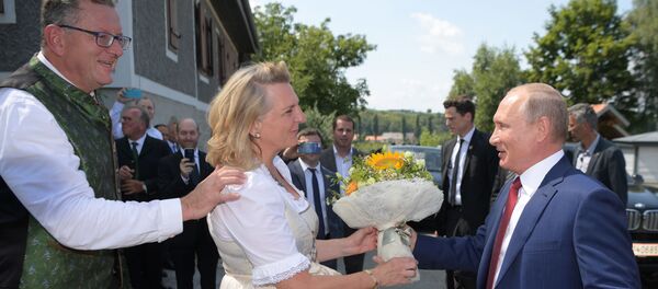 Президент РФ В. Путин посетил Австрию - Sputnik Литва