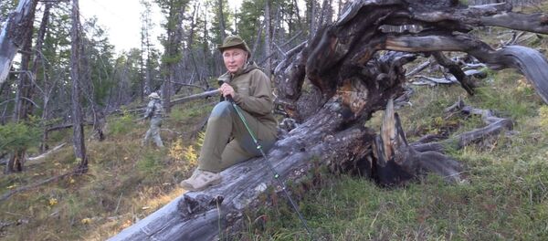 Отдых президента: грибы, ягоды и прогулки по горам в Туве Отдых президента: грибы, ягоды и прогулки по горам в Туве - Sputnik Lietuva