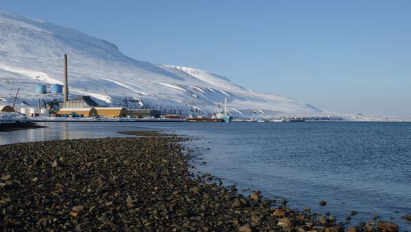 Административный центр архипелага Шпицберген город Лонгйирбюен на берегу Гренландского моря, архивное фото - Sputnik Lietuva