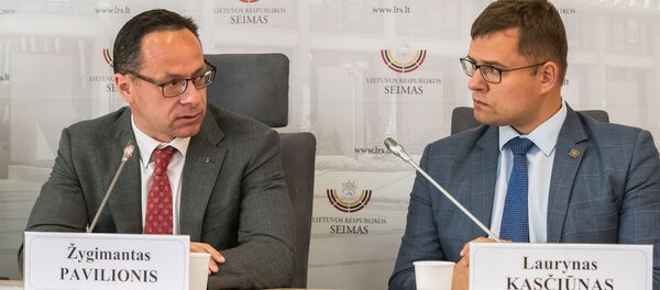 Консерваторы, депутаты Сейма Жигимантас Павиленис и Лауринас Касчюнас, архивное фото - Sputnik Литва