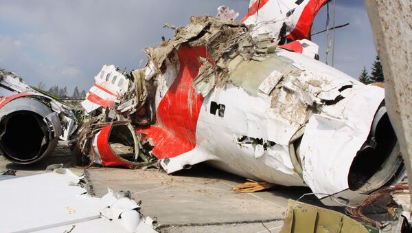 Обломки польского правительственного самолета Ту-154 в Смоленске - Sputnik Литва