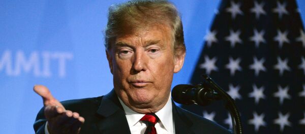 Пресс-конференция президента США Д. Трампа на саммите НАТО - Sputnik Литва