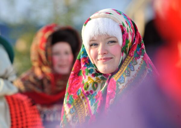 Участница костюмированного праздника на Верхотурской рождественской ярмарке - Sputnik Литва