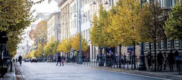 Осенний Вильнюс, улица, народ - Sputnik Литва