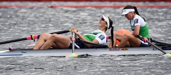 Lietuvos irkluotojos Ieva Adomavičiūtė ir Milda Valčiukaitė Lietuvos irkluotojos Ieva Adomavičiūtė ir Milda Valčiukaitė - Sputnik Lietuva