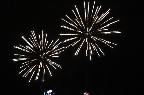 Чемпионат фейерверков: литовские пиротехники выступили под дождем Чемпионат фейерверков: литовские пиротехники выступили под дождем - Sputnik Литва