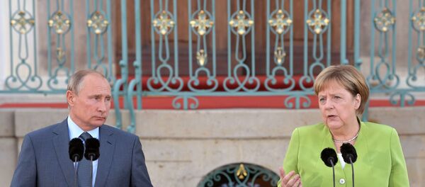 Рабочий визит президента РФ В. Путина в Германию - Sputnik Lietuva