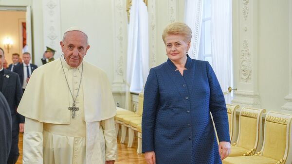 Встреча Дали Грибаускайте и Папы Франциска в Президентуре, 22 сентября 2018 года - Sputnik Lietuva