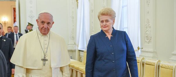 Встреча Дали Грибаускайте и Папы Франциска в Президентуре, 22 сентября 2018 года - Sputnik Lietuva