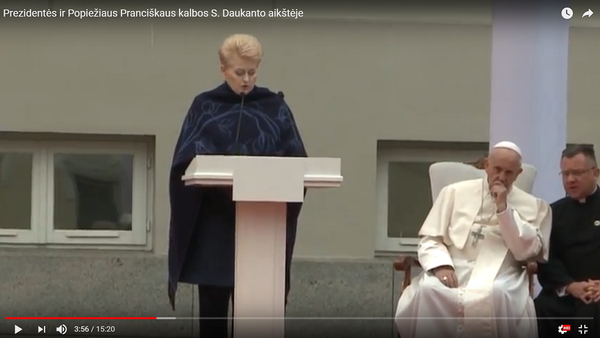 Речи Дали Грибаускайте и Папы Франциска на площади Дауканто в Вильнюсе - Sputnik Lietuva