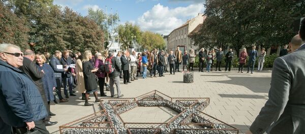 Символическая звезда Давида, выложенная на месте вильнюсского гетто - Sputnik Литва