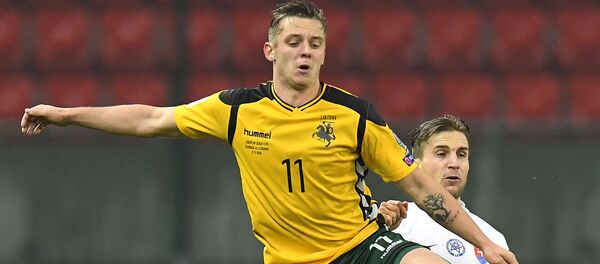 Литовский полузащитник белостокской Ягеллонии Арвидас Новиковас - Sputnik Литва