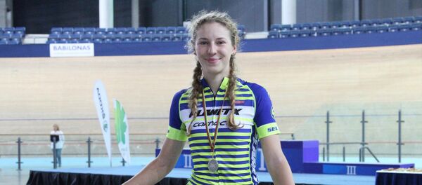 Велосипедистка Оливия Балейшите - рекордсменка чемпионата мира по велоспорту на треке среди юниоров - Sputnik Литва