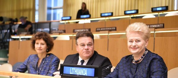 Даля Грибаускайте и Линас Линкявичюс на 73-й сессии Генеральной Ассамблеи ООН Даля Грибаускайте и Линас Линкявичюс на 73-й сессии Генеральной Ассамблеи ООН - Sputnik Lietuva