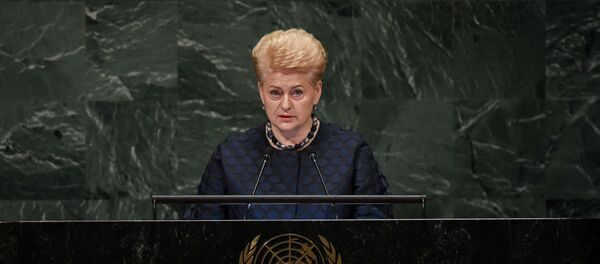Президент Литвы Даля Грибаускайте выступает на Генассамблее ООН - Sputnik Литва