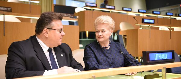 Президент Литвы Даля Грибаускайте с главой МИД Линасом Линкявичюсом, архивное фото - Sputnik Литва