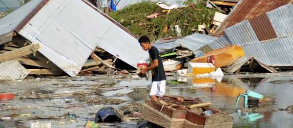 Žemės drebėjimas ir cunamio pasekmės Sulavesio saloje Indonezijoje Žemės drebėjimas ir cunamio pasekmės Sulavesio saloje Indonezijoje - Sputnik Lietuva