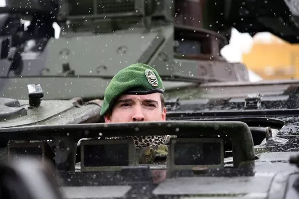 Военные Германии прибыли с военной техникой в Литву Военные Германии прибыли с военной техникой в Литву - Sputnik Lietuva