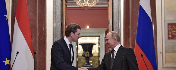 Рабочая поездка канцлера Австрии Себастьяна Курца в Санкт-Петербург - Sputnik Литва