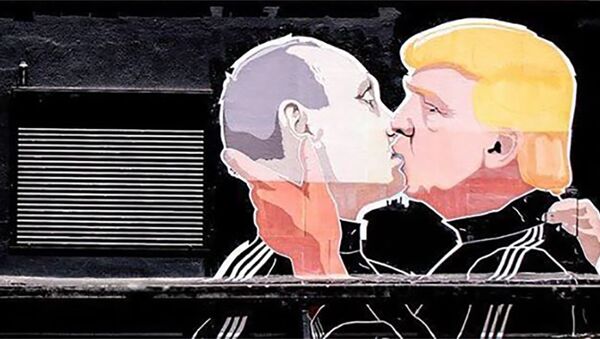 Граффити с Путиным и Трампом в Литве - Sputnik Литва