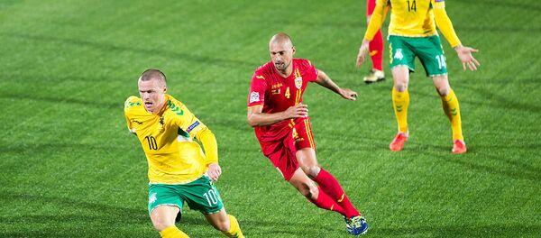 Матч сборной Литвы против сборной Румынии в рамках Лиги наций. 11.10.2018 - Sputnik Литва