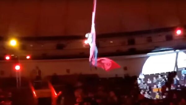 На видео попало падение акробатки под куполом цирка - Sputnik Литва