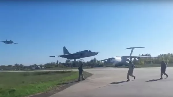 Nufilmuotas Ukrainos smogiamųjų lėktuvų skrydis labai žemoje aukštyje  - Sputnik Lietuva