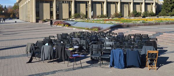 Lietuvos aktorių gildija surengė protesto akciją Tuščia vieta  - Sputnik Lietuva