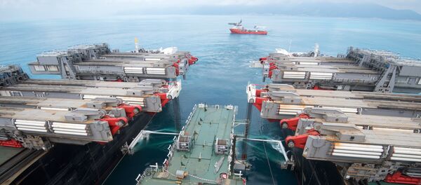 Работы по прокладке газопровода Турецкий поток по дну Черного моря, архивное фото Работы по прокладке газопровода Турецкий поток по дну Черного моря, архивное фото - Sputnik Литва